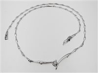 Collana Codato Gioielli Donna in Oro bianco Diamante 0.10 Ct 25061002 - 25061002